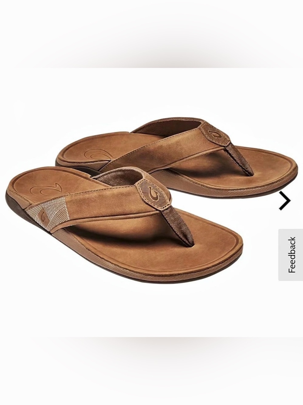 OluKai Ohana Brown Flip-Flop Sandals Like New